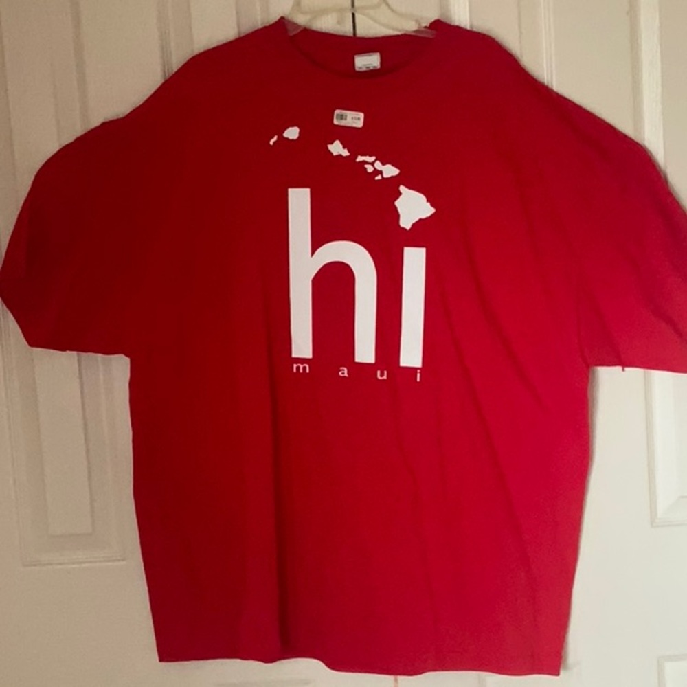 Maui Hawaii Tee Shirt - Red - 3XL - New w/Tags